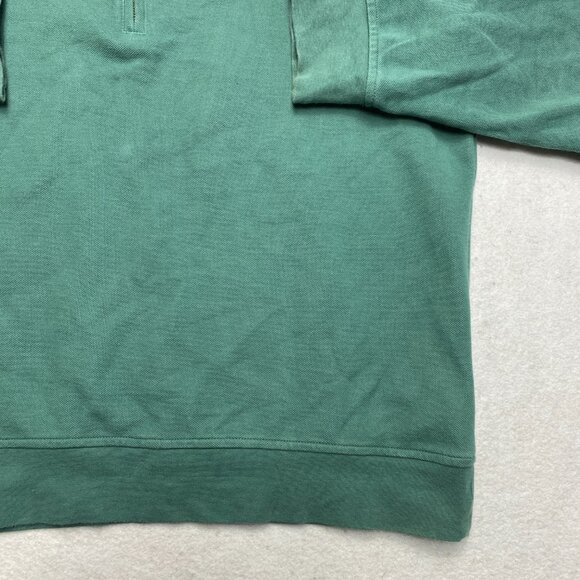 Brooks Brothers Zip Sweater Men's L Green Cotton Blend High Collar Pullover - Picture 5 of 12